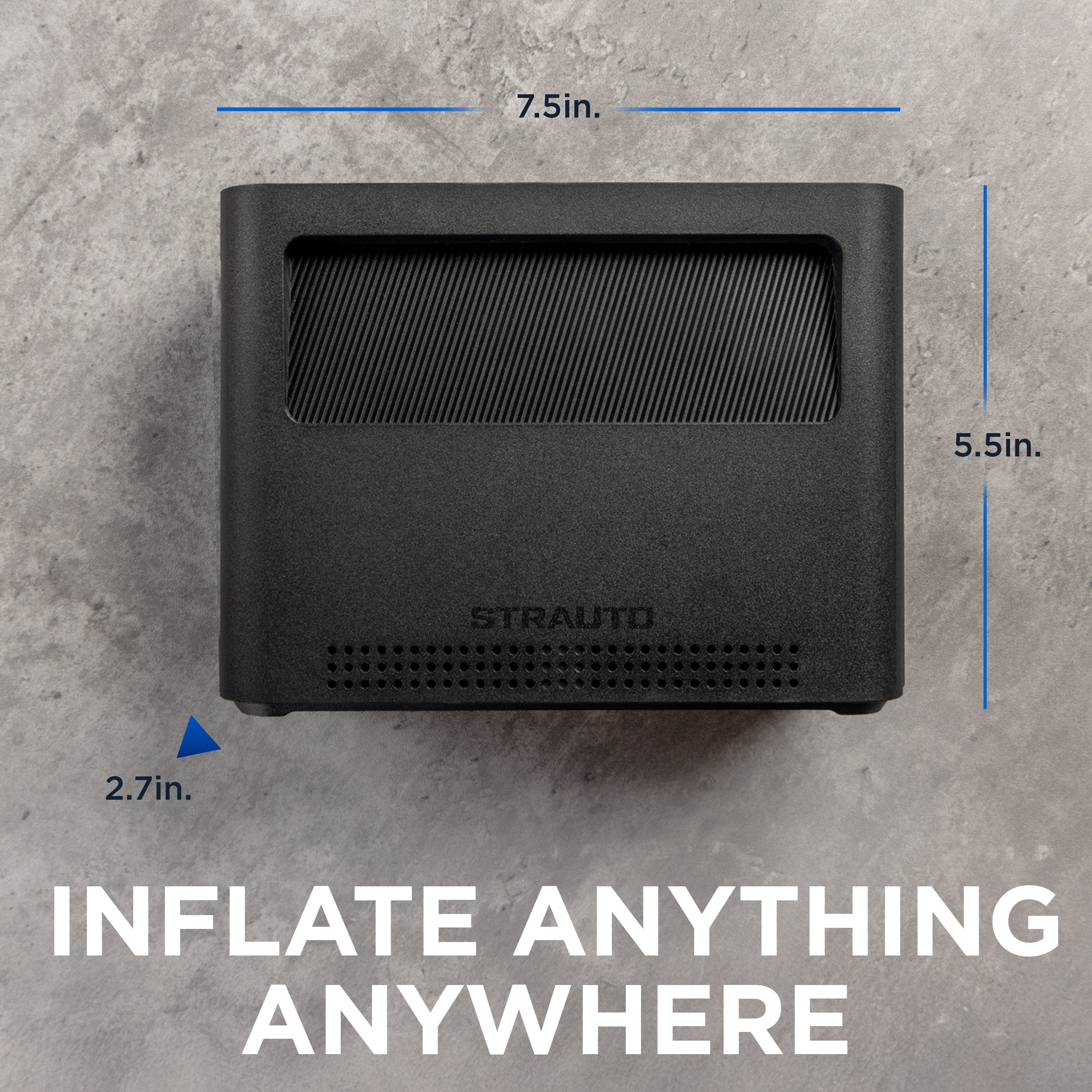 Strauto Rechargeable Universal Inflator, Black