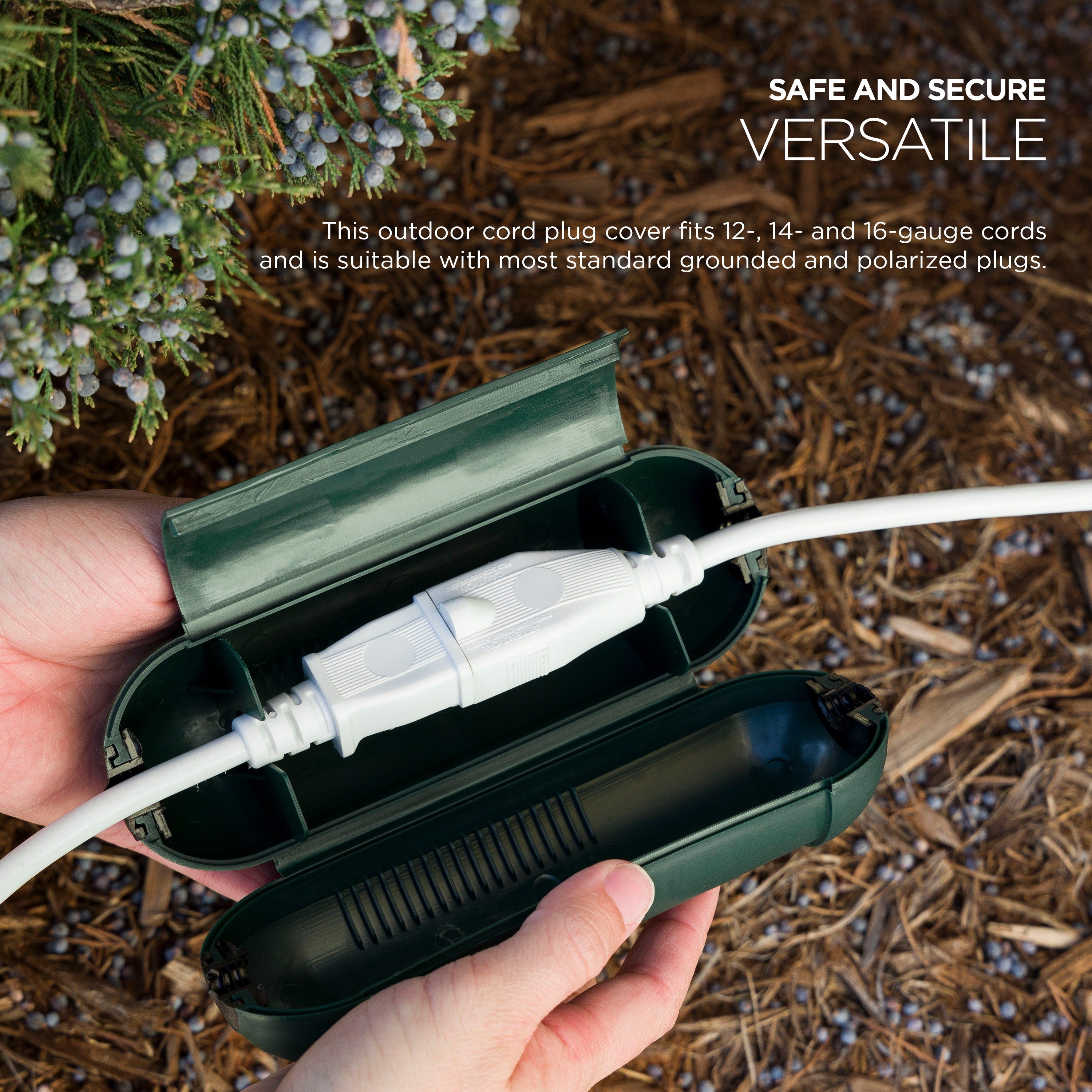 UltraPro Outdoor Cord Plug Cover, Green