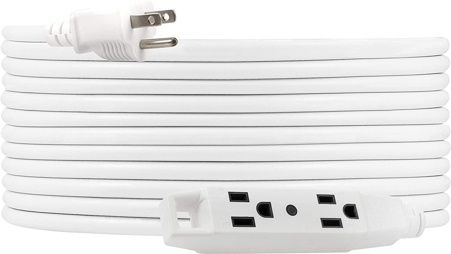 UltraPro 3-Outlet 50ft. Extension Cord, White