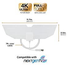 UltraPro Thin HD Antenna, White