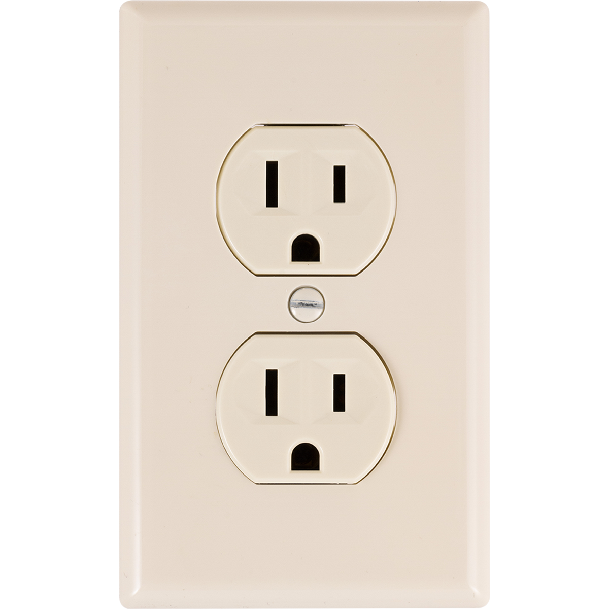 GE UltraPro Grounding Duplex Heavy-Duty Receptacle, Light Almond