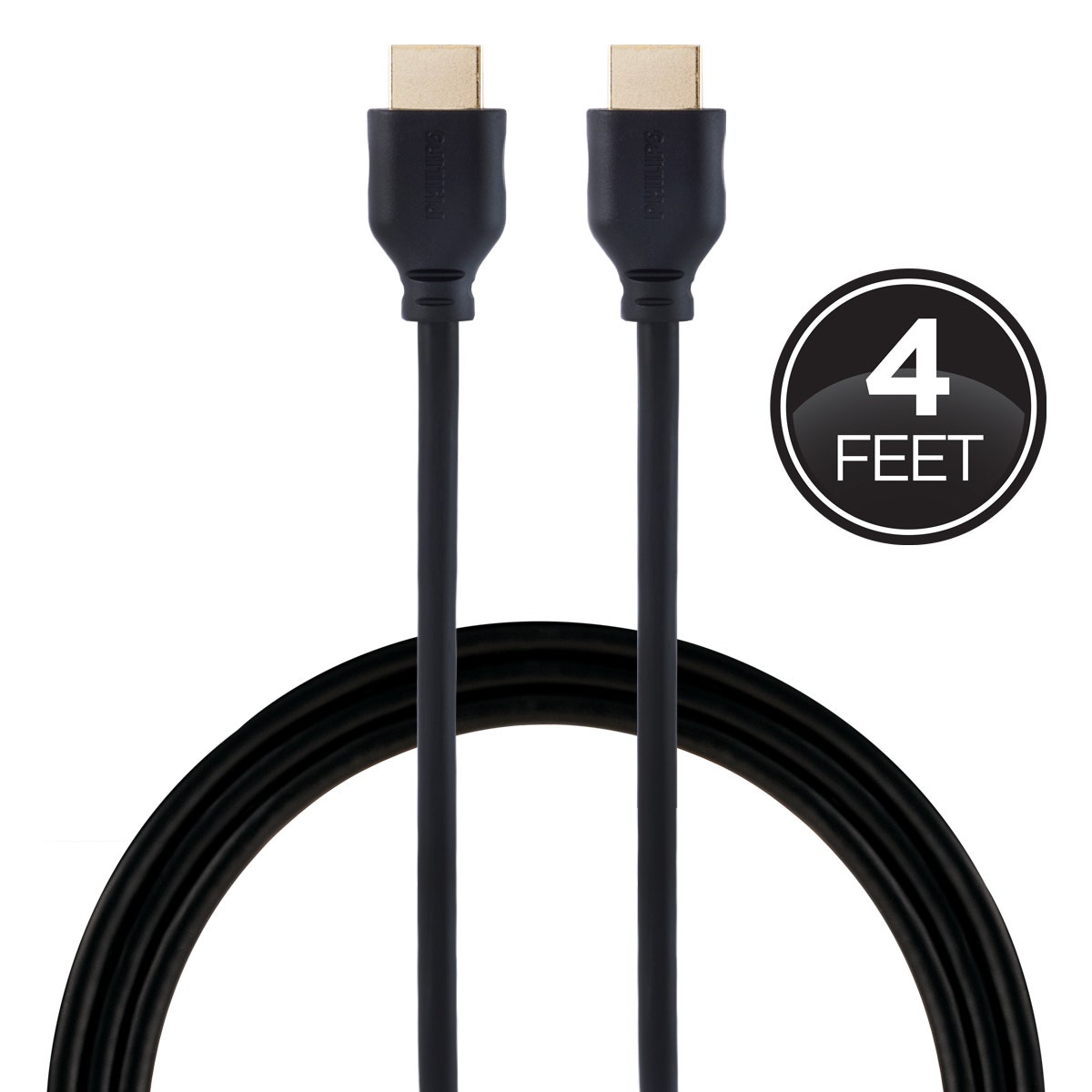 Philips 4 ft. HDMI Cable with Ethernet, Black