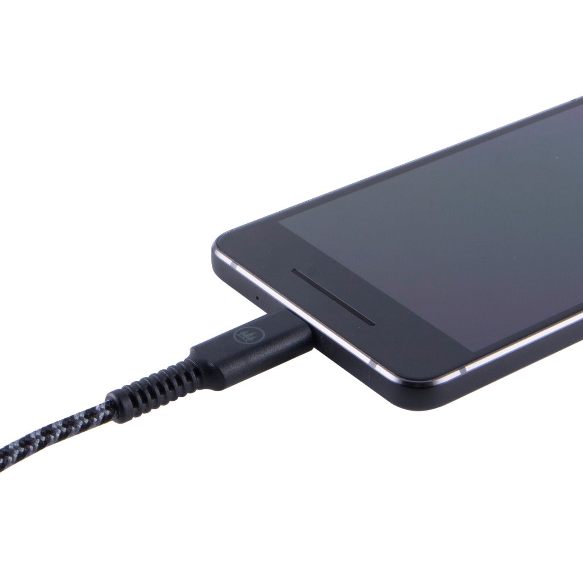 EcoSurvivor 8ft. USB-A to USB-C Charging Cable with Braided Cord, Black/Gray