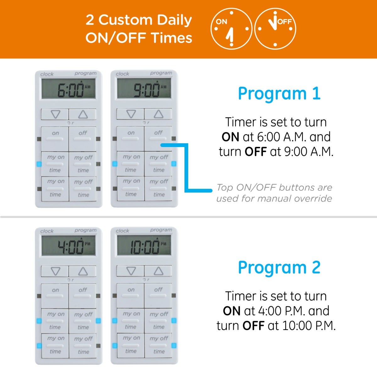 myTouchSmart Indoor In-Wall Simple Set Digital Timer, White