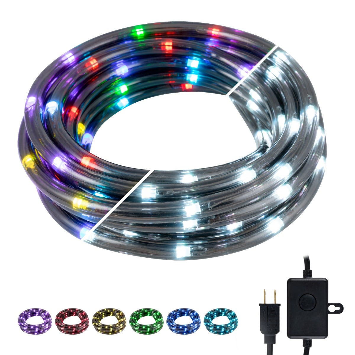 UltraPro Indoor/Outdoor LED Rope Light, 16ft., Color-Changing, Black