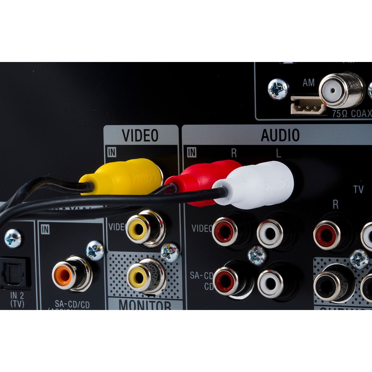 Philips 6 ft. Composite Audio/Video Cable, Black