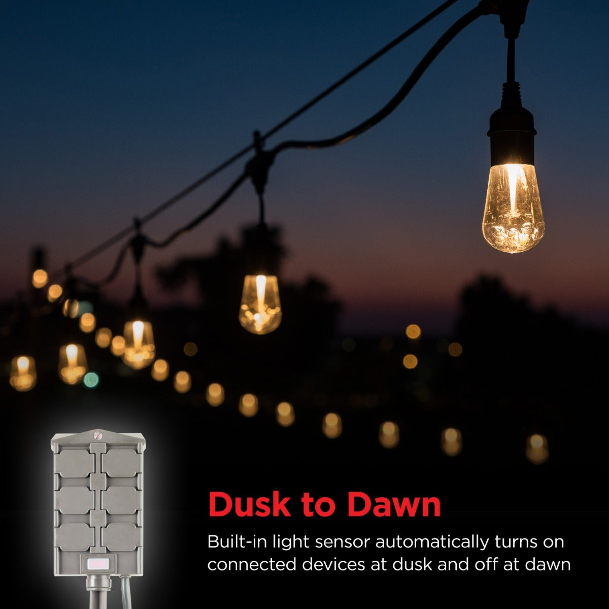 UltraPro Outdoor 6-Outlet Photocell Stake Timer