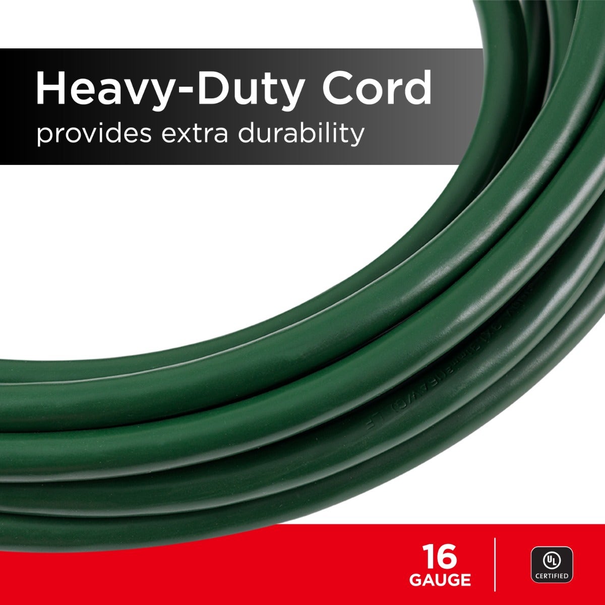 UltraPro 1-Outlet 15ft. Outdoor Extension Cord, Green