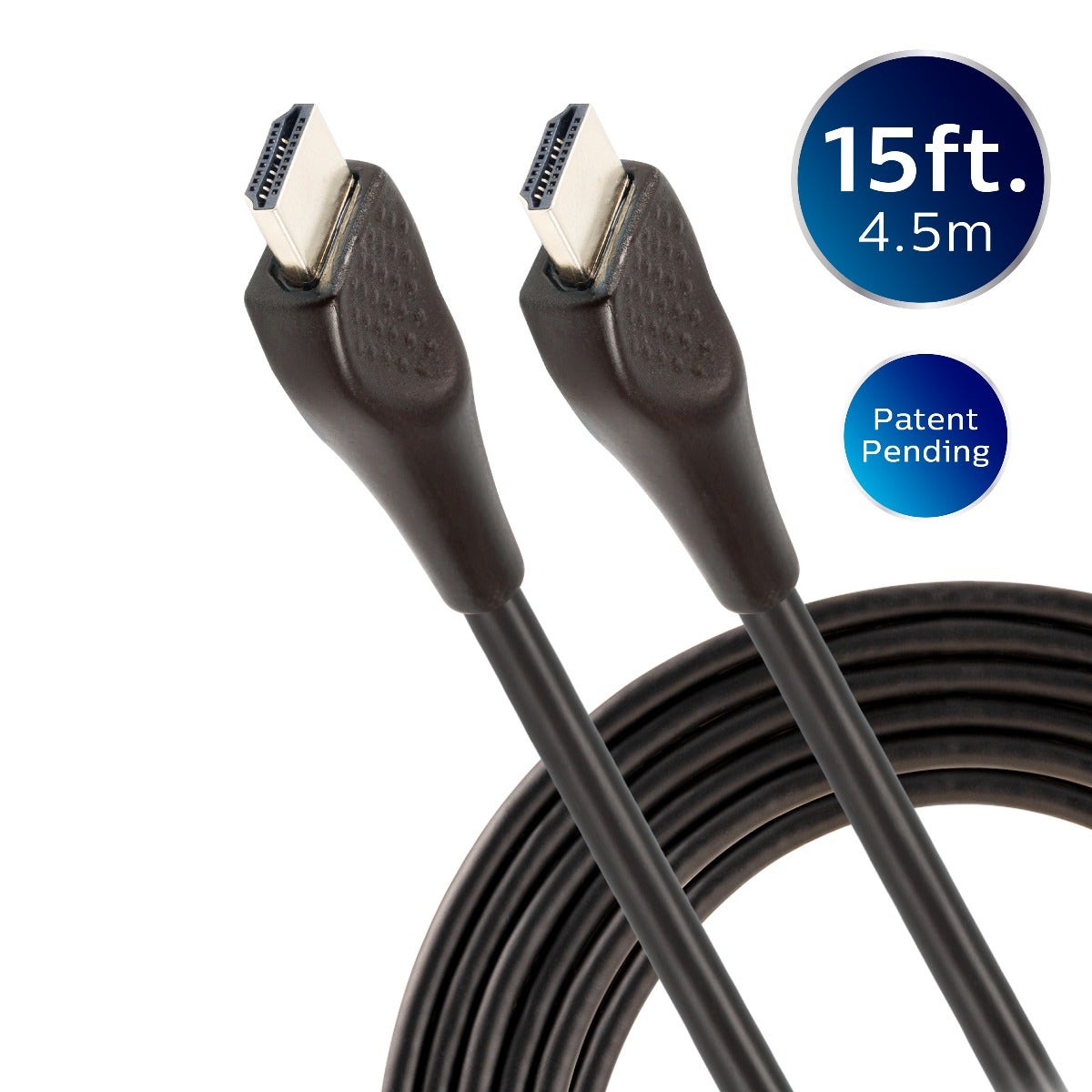 Philips EZ Grip 15ft. 4K HDMI Cable with Ethernet, Black