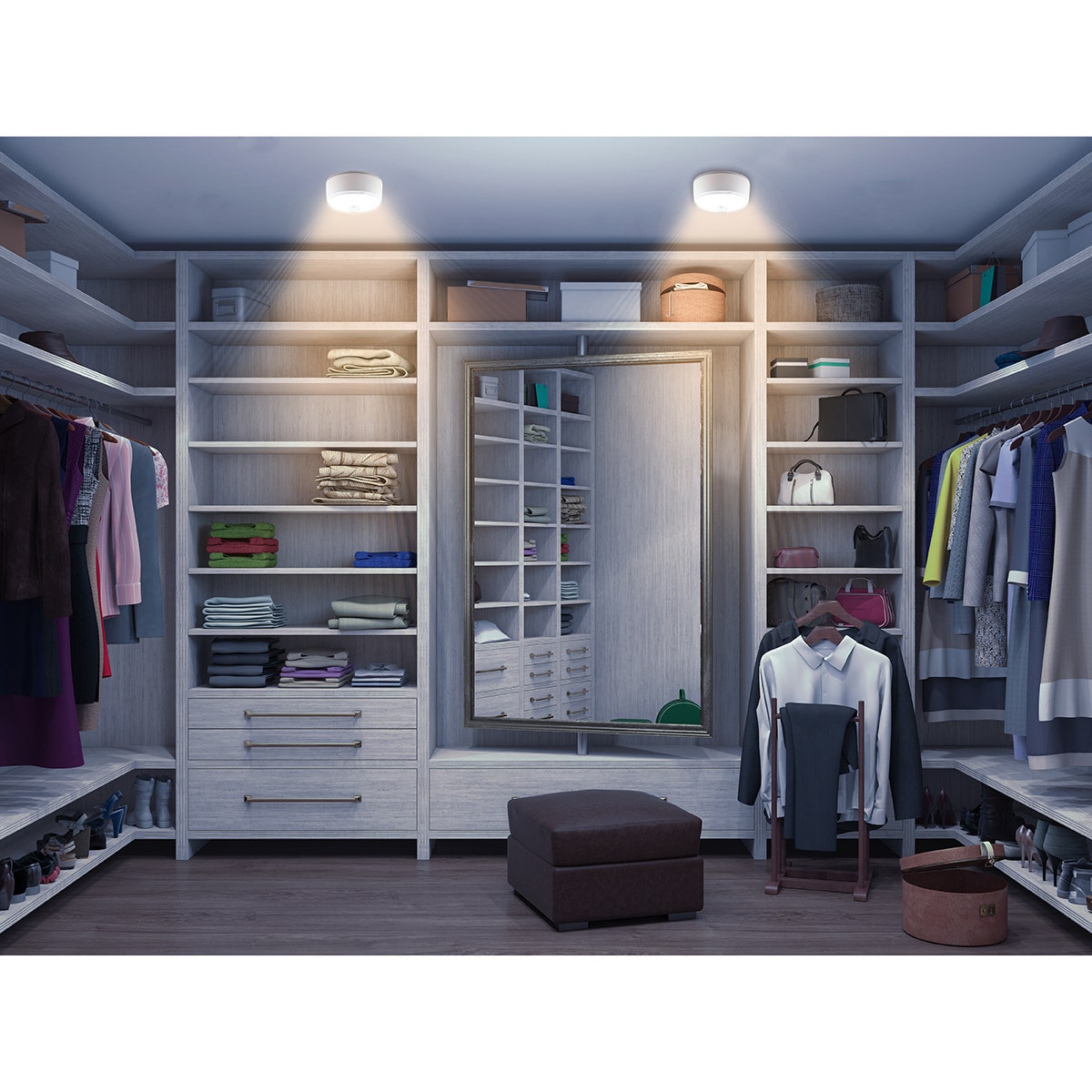 Energizer Battery Operated LED Ceiling Light Fixture, White