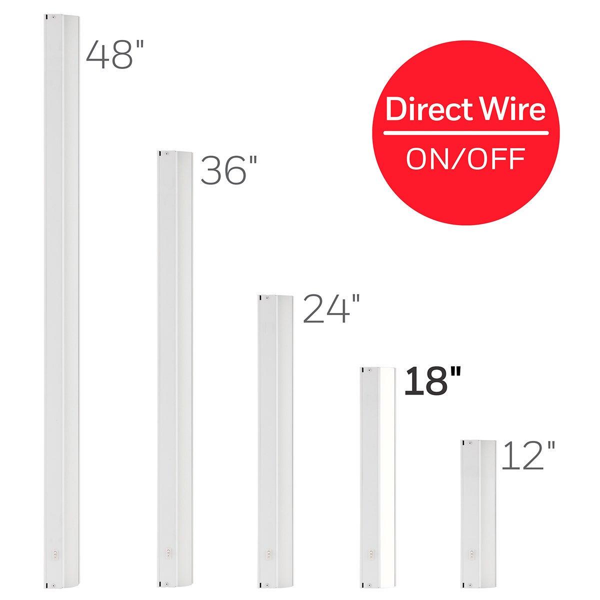 UltraPro18in. On/Off Direct Wire LED Light Fixture