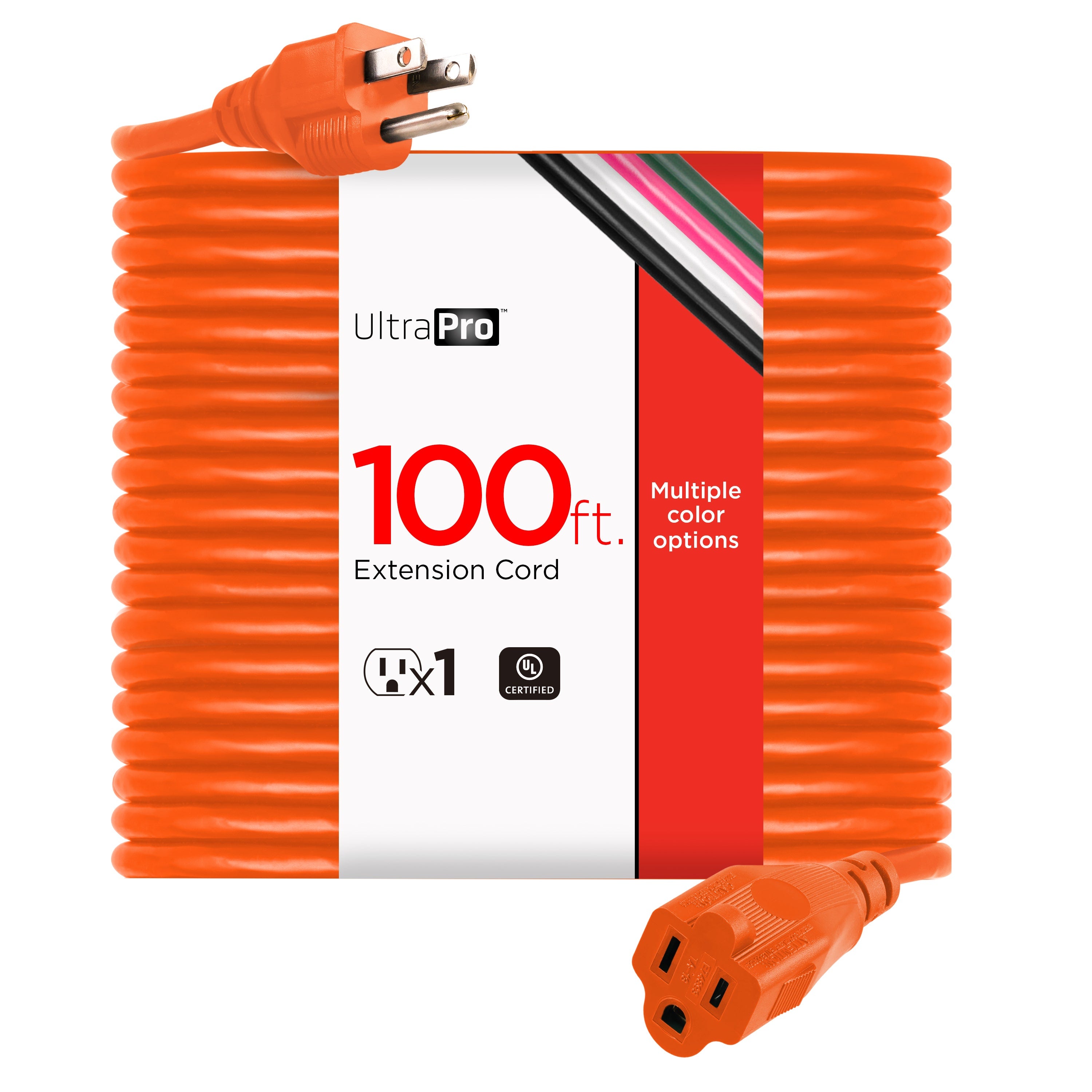 UltraPro 100ft. Outdoor Extension Cord, Orange
