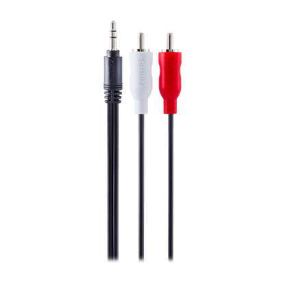 Philips 6 ft. Audio "Y" Adapter, Black