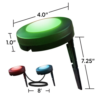 Enbrighten Seasons Color-Changing LED Landscape Lights, 6 Pucks, 40ft. Black Cord