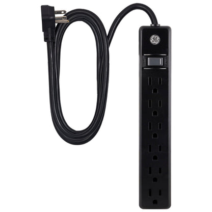 GE 6-Outlet 7ft. Power Strip, Black