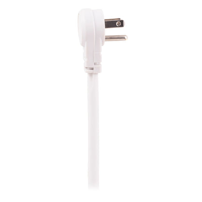 GE 4-Outlet 2-USB 8ft. Surge Protector With Twist-To-Close Safety Covers, White