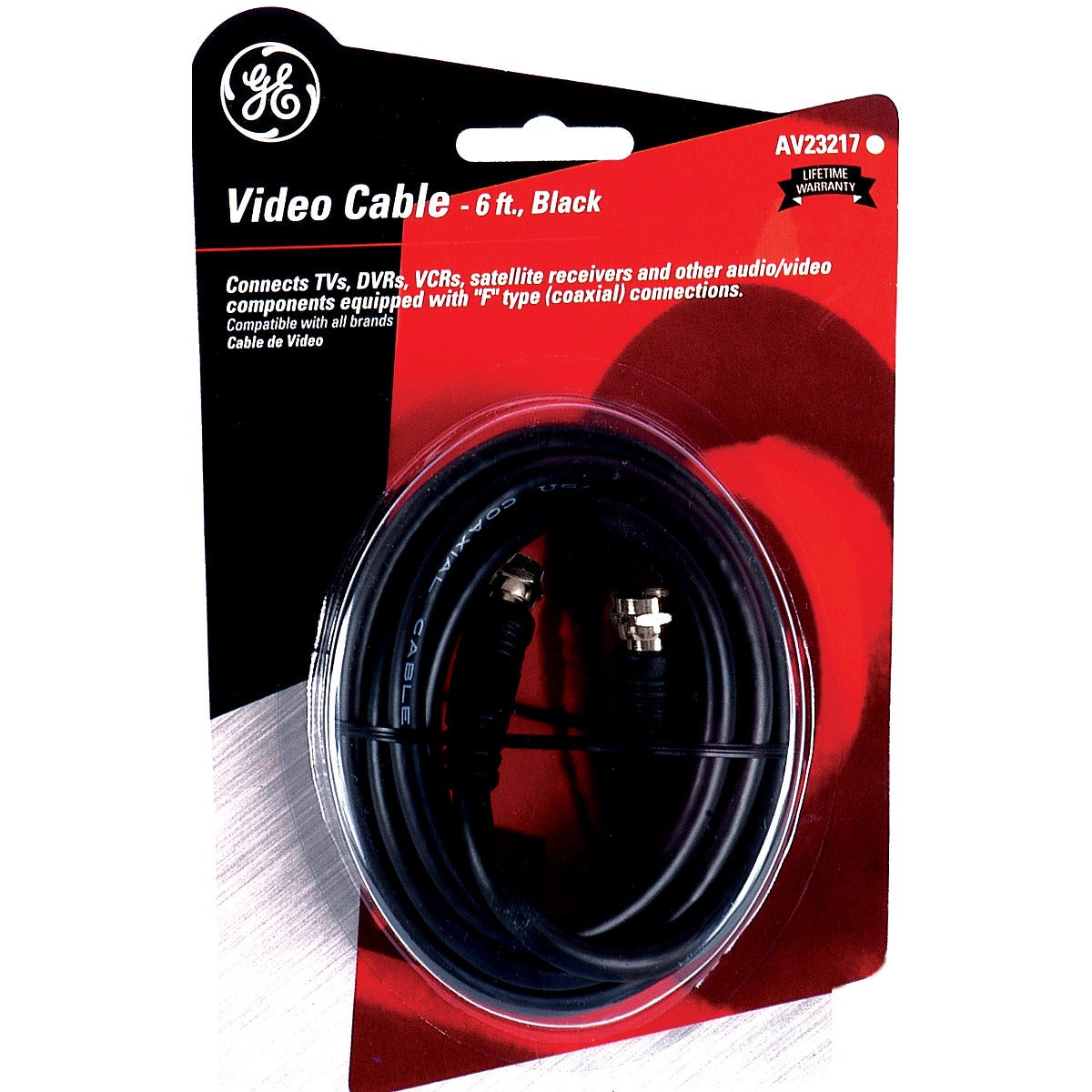 GE 6ft. RG59 Coaxial Cable, Black