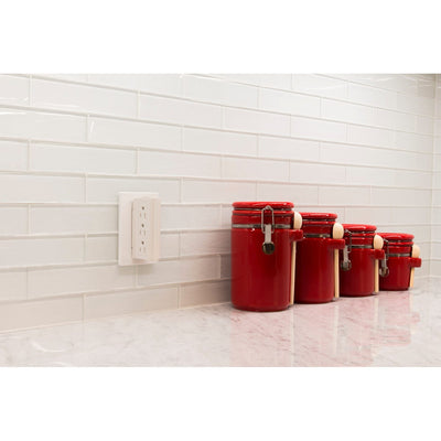 GE 6-Outlet Side-Access Wall Tap, White