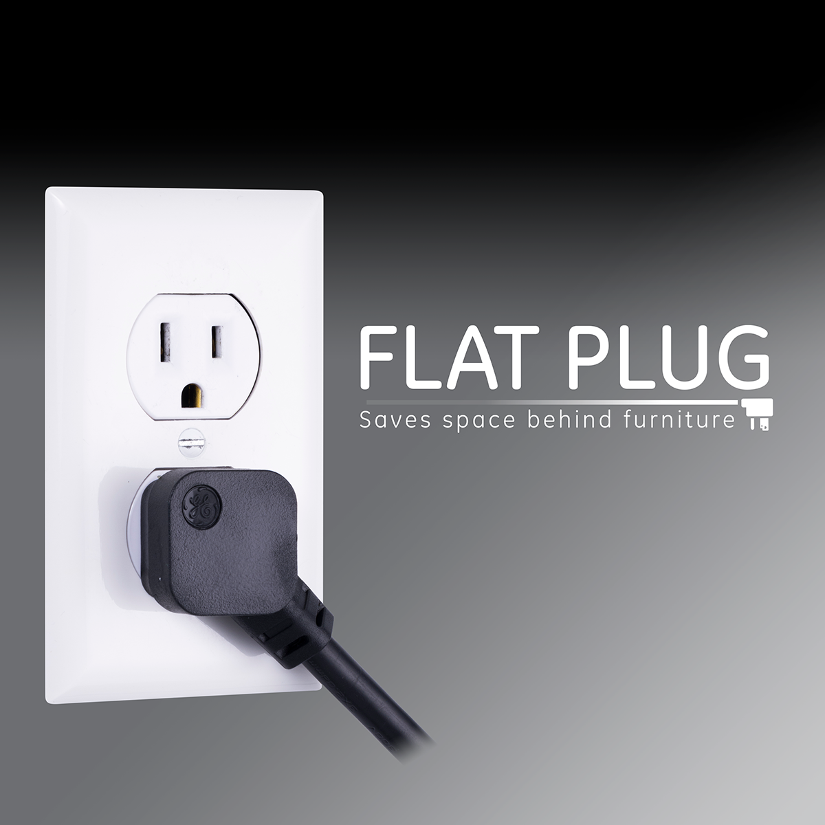GE Pro 6-Outlet 4ft. Surge Protector, Black