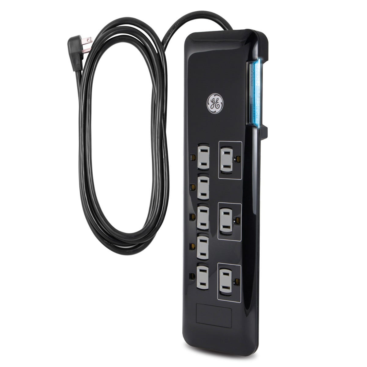 GE 8-Outlet 8ft. Surge Protector, Black