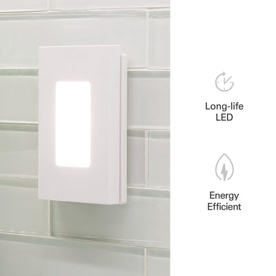 GE Slimline Coverlite Light Sensing LED Night Light, White