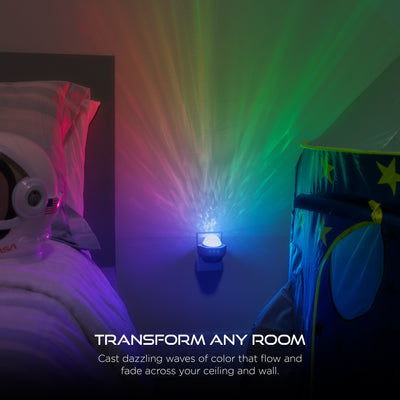 Enbrighten Galaxy Wave Plug-In Projector LED Night Light, White