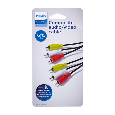 Philips 6 ft. Composite Audio/Video Cable, Black