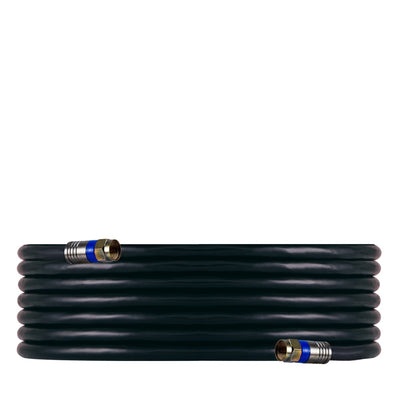 GE Pro 25ft. Quad-Shield RG6 Coaxial Cable, Black