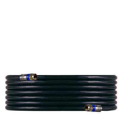 GE Pro 25ft. Quad-Shield RG6 Coaxial Cable, Black