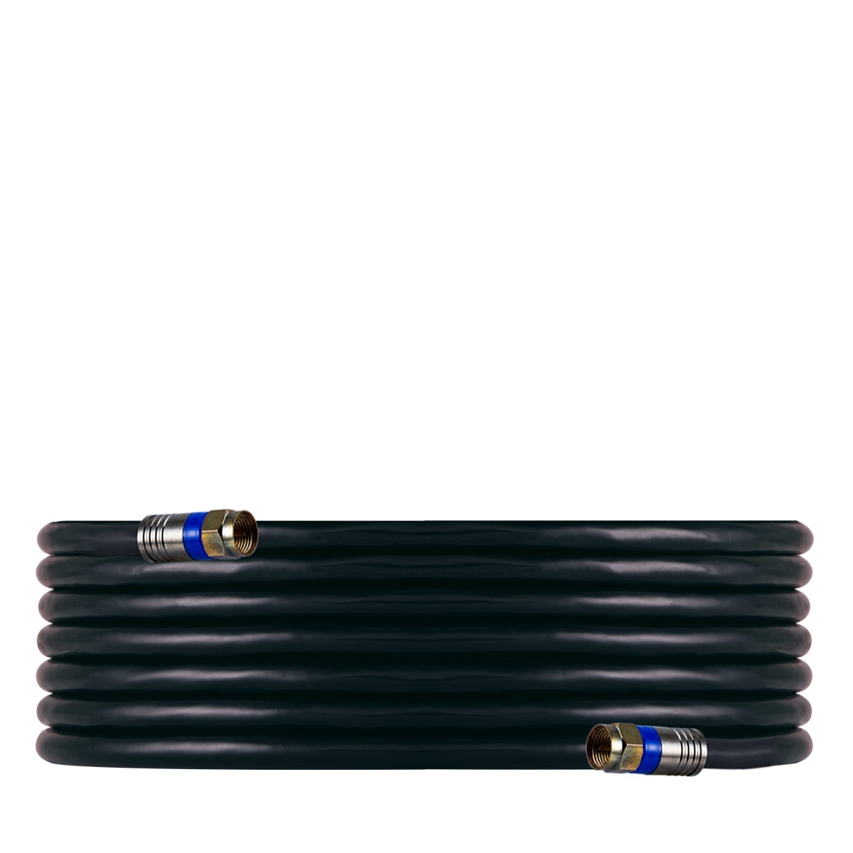 GE Pro 25ft. Quad-Shield RG6 Coaxial Cable, Black