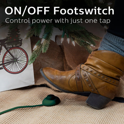Philips 1-Outlet 9ft. Extension Cord with Foot Switch, Green
