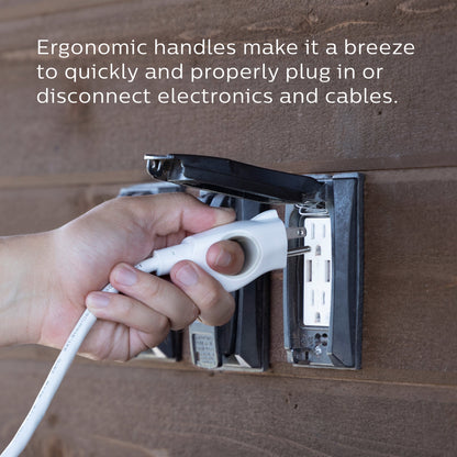 Philips EZGrip 3-Outlet 8ft. Indoor/Outdoor Extension Cord, White