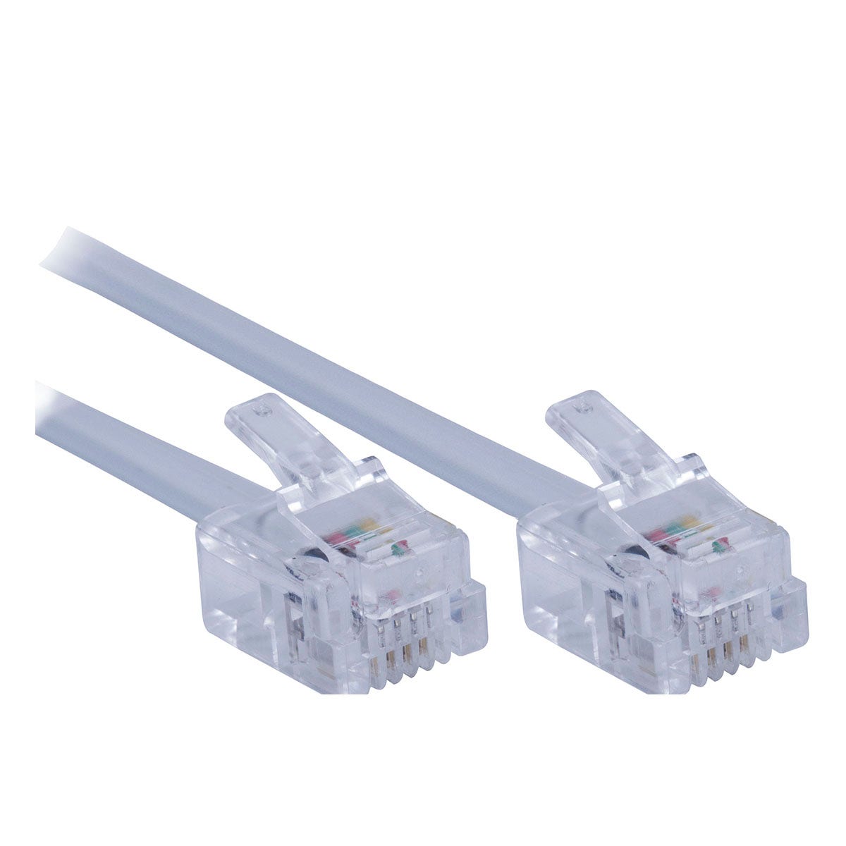 Power Gear 7 ft. Phone Line Cord, Modular Jack Ends, White