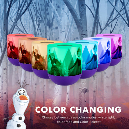 Disney Frozen II  Color Changing Tabletop LED Lamp Night Light, Purple