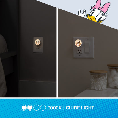 Disney Mickey and Minnie Light-Sensing GLO Dot Night Light, 2 Pack, White