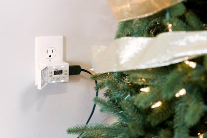 Philips Indoor Plug-In 1-Outlet Color Changing Snowflake Digital Timer, White
