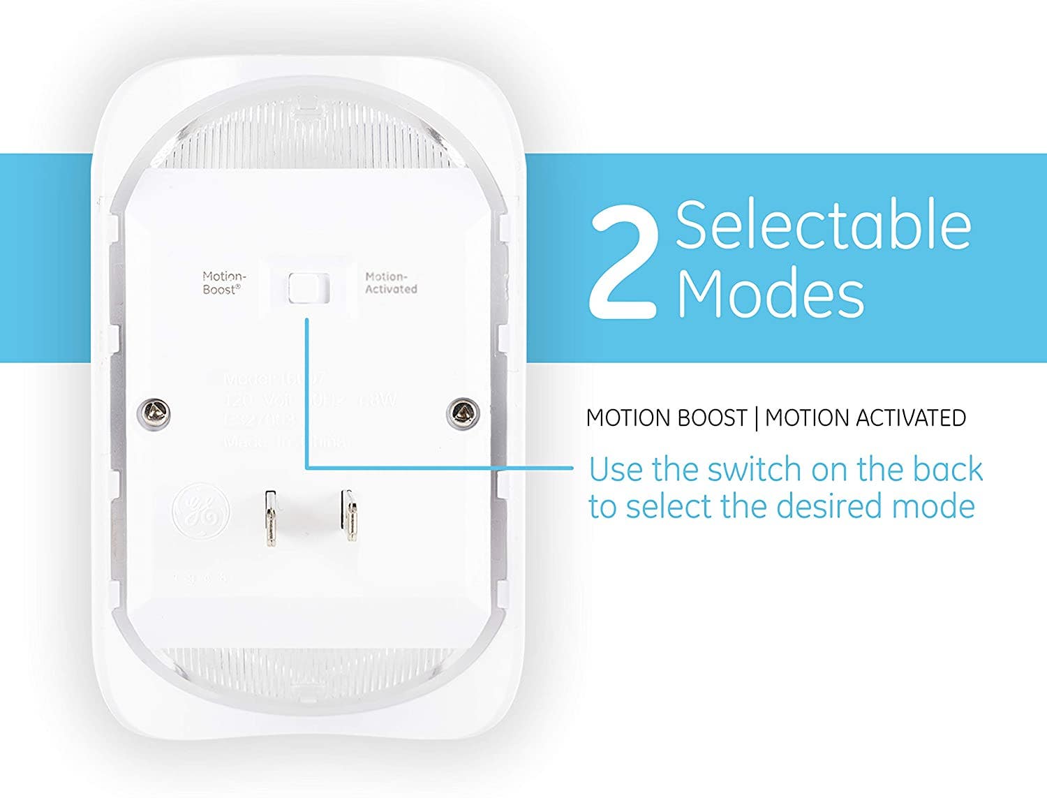 GE Motion-Select LED Night Light, White