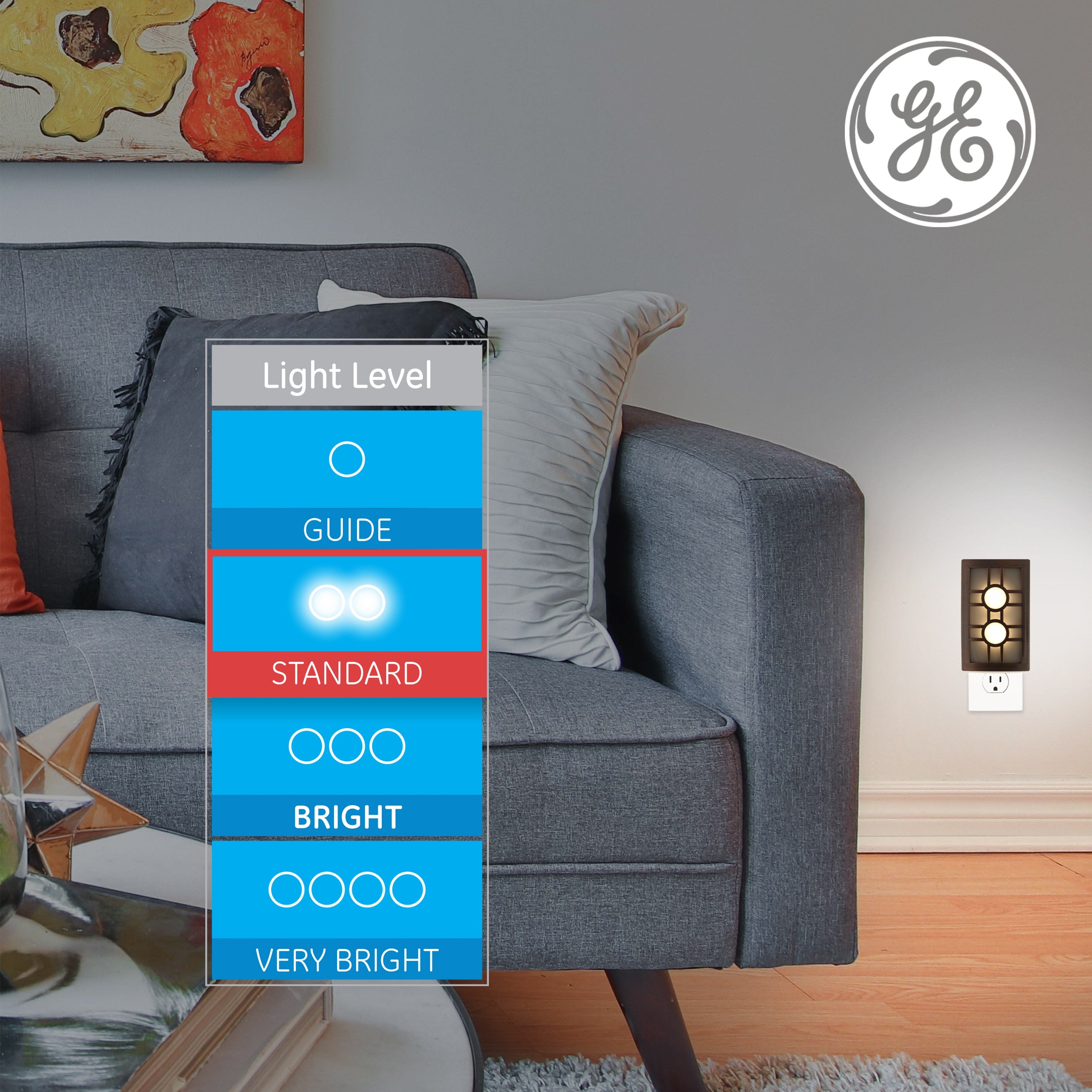 GE CoverLite Light Sensing LED Night Light, Oil-Rubbed Bronze