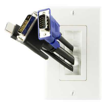 GE Single Brush Wall Plate, White