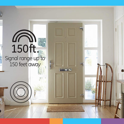 GE Battery Operated 8-Chime 2-Push Button Wireless Door Chime Kit, White