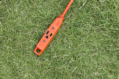 UltraPro 3-Outlet 9ft. Heavy Duty Indoor/Outdoor Extension Cord, Orange