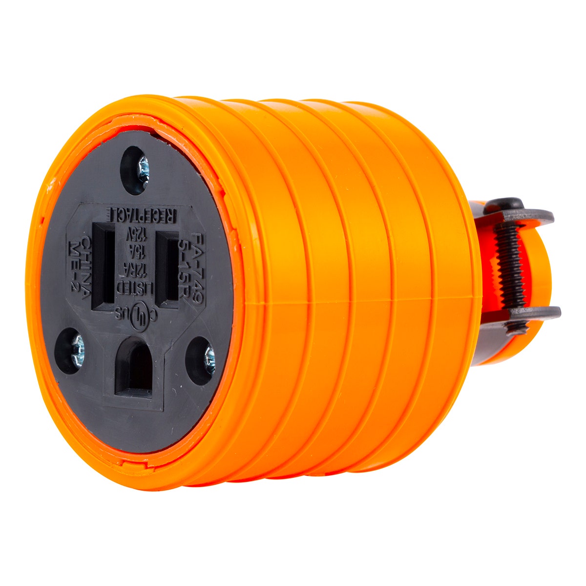 GE Heavy Duty Grounding Connector with Metal Clamp, Orange