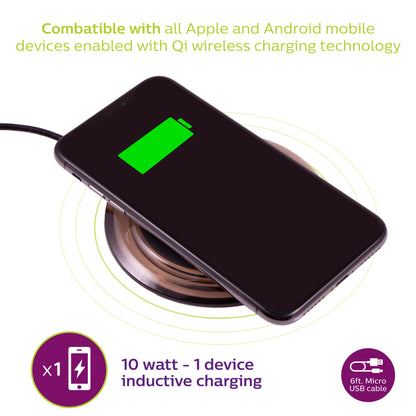 Philips Elite Qi Wireless Charger, Black
