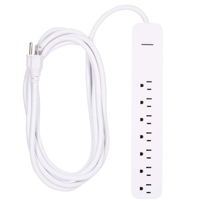 GE Pro 7-Outlet 12ft. Surge Protector, White