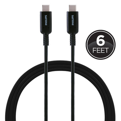 Philips 6ft. USB-C Charging Cable, Black
