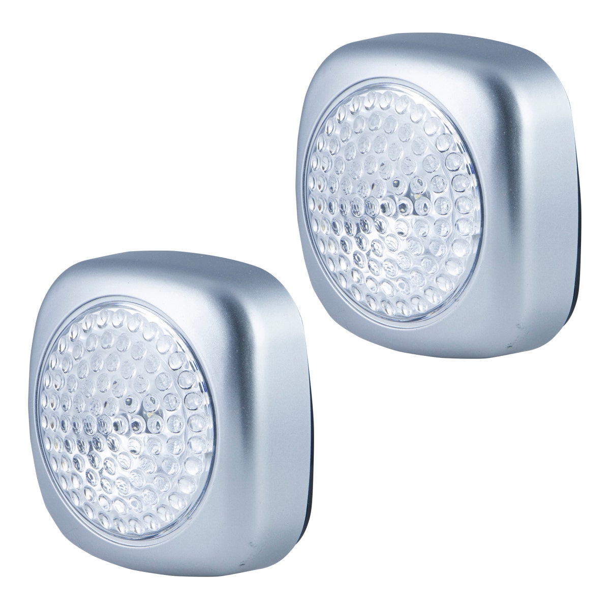 Energizer Battery Operated LED Tap Puck Light, 2 pack, Silver