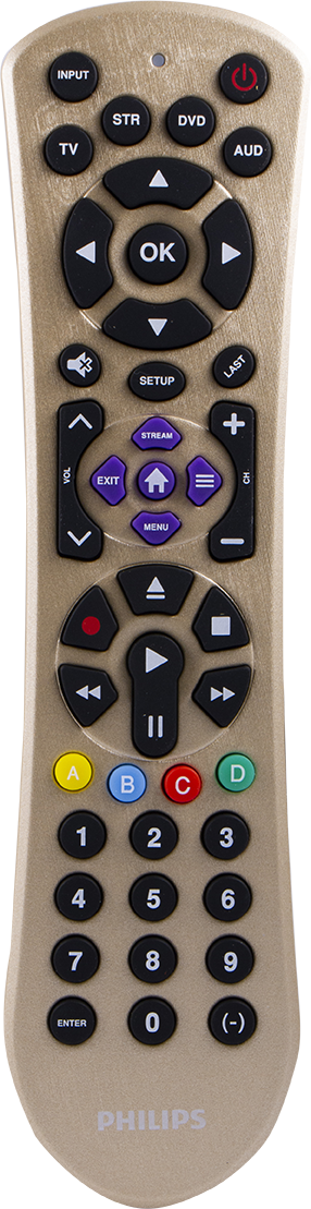 Philips 4-Device Universal Remote, Brushed Gold