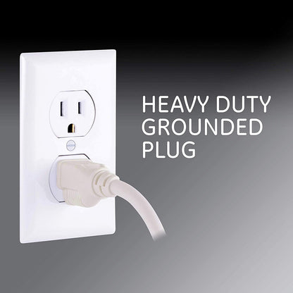 GE 6-Outlet 3ft. Power Strip with Twist-to-Close Safety Covers, White