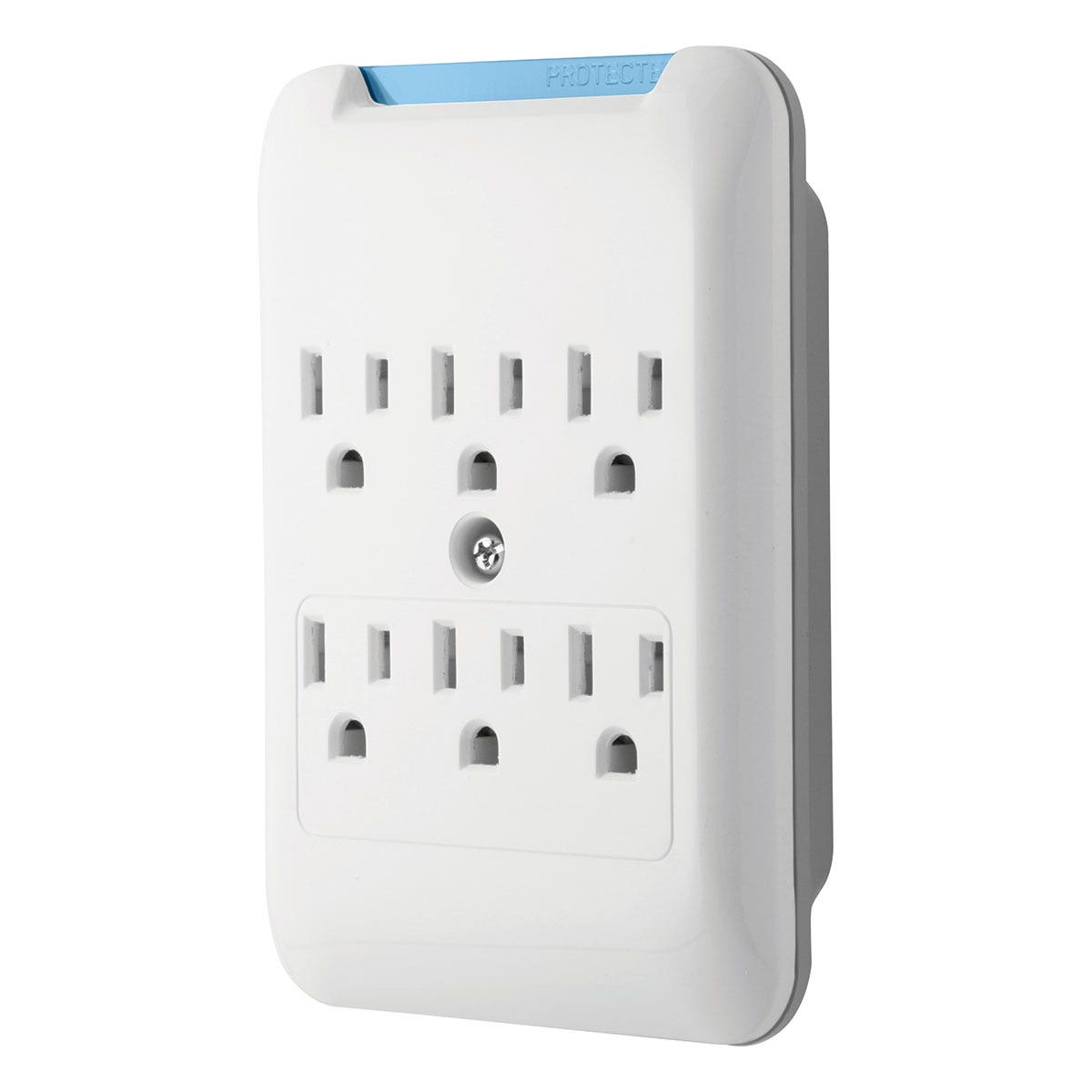 GE 6-Outlet Wall Tap with Surge Protection, White