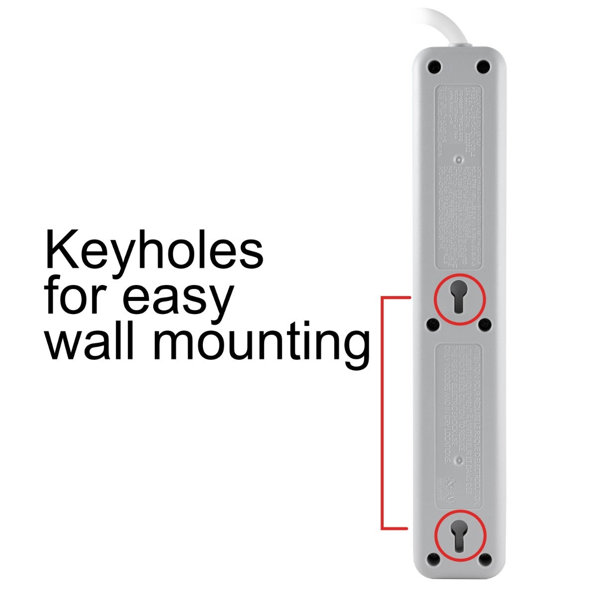 GE 6-Outlet 10ft. Surge Protector, White